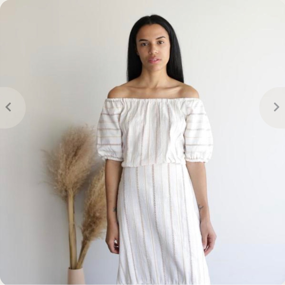 Ace & Jig Quince Ambrosia maxi dress in cream cotton size medium